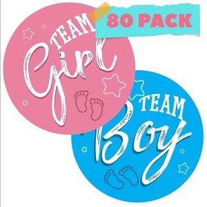 Gender reveal party stickers